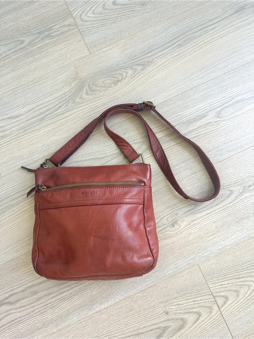 Margot New York Leather Crossbody Bag Purse
